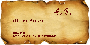 Almay Vince névjegykártya