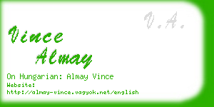 vince almay business card